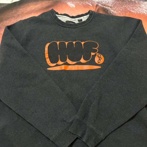 🛹🧡 HUF graffiti throwie bubble letters crewneck Men’s XL 🧡🛹 - Picture 2 of 8